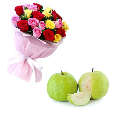 "Heart shape cake - 1kg , 25 Red roses Bunch - Click here to View more details about this Product